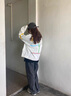 TAGD中國(guó)官方品牌店  抽繩拼接夾克男女春季個(gè)性翻領(lǐng)趣味外套男女同款 白色（款式偏寬松） M （建議身高165-175） 曬單實(shí)拍圖