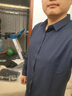 恒源祥桑蠶絲男士長袖襯衫新款商務(wù)休閑無痕免燙襯衣中年男裝上衣服 6601款-深藍(lán) 175/52適合體重135-155斤 曬單實拍圖
