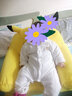 檸檬爬爬（PAPA LEMON）寶寶哈衣嬰兒衣服夾棉秋冬套裝新生兒保暖棉服爬服外出連體衣冬裝 純白色 73cm 曬單實(shí)拍圖