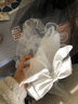締晶頭紗新娘主婚紗頭飾求婚儀式感拍照道具結(jié)婚領(lǐng)證登記蝴蝶結(jié)網(wǎng)紗 曬單實(shí)拍圖