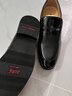 老爺車(chē)（WECKER）皮鞋男加絨正裝鞋真皮增高鞋亮面德比鞋尖頭西裝鞋新郎結婚鞋子男 9133黑色平跟[單里款] 40 曬單實(shí)拍圖