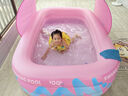 KOOCOOL充氣游泳池家用兒童寶寶洗澡盆可折疊加厚水池嬰兒小孩家庭戲水池 2.1米 | 活力粉【遮陽(yáng)禮包】 曬單實(shí)拍圖