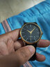 冠琴（GUANQIN）瑞士認證十大品牌手表男表進(jìn)口機芯全自動(dòng)機械表防水夜光男士手表 16032間金白面黑皮帶【進(jìn)口西鐵城美優(yōu)達機芯】 曬單實(shí)拍圖