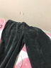 依沐蘇華夫格燈芯絨休閑褲女秋冬加絨寬松高腰垂感束腳雪尼爾顯瘦哈倫褲 深灰色 L 曬單實(shí)拍圖
