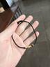 中國黃金（CHINA GOLD）黃金小方糖手鏈足金轉運珠情侶編織紅黑手繩新年節生日禮物送愛(ài)人 小方糖手鏈【女紅男黑】約0.45g 曬單實(shí)拍圖