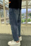 南极人（Nanjiren）牛仔裤男新款裤子男潮牌修身小脚韩版潮流休闲黑色男士长裤 1048黑色+1048黑色 30 实拍图