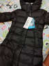 優(yōu)艾絲（UAISI）白鵝絨羽絨服女中長(cháng)款加厚連帽保暖冬季鵝絨韓絨服女鵝絨服寬松 黑色 S (160) 曬單實(shí)拍圖
