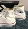 匡威（Converse）【滔搏運動(dòng)】匡威男鞋女鞋高幫帆布鞋硫化鞋情侶常青經(jīng)典款白色 101009 36 曬單實(shí)拍圖