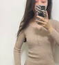 柯蘭娜低領(lǐng)毛衣女春秋很仙的心機(jī)上衣設(shè)計(jì)感內(nèi)搭長(zhǎng)袖洋氣百搭針織打底衫 卡其色長(zhǎng)袖 均碼 【適合80-145斤】 曬單實(shí)拍圖
