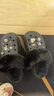 CROCS檀健次推薦款雪屋暖棉洞洞鞋|208546 黑色-001 37/38(230mm) 曬單實(shí)拍圖