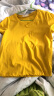 艾路丝婷夏装新款T恤女短袖上衣韩版修身体恤TX3560 黄色V领 XXL 实拍图