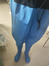 漁永記（YUYONGJI）女士下水褲半身連體抓捕魚(yú)沙灘雨鞋大童防水雨褲齊腰趕海涉水 藍色齊腰褲【3D修身】 37( 鞋碼) 曬單實(shí)拍圖