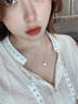 MZMZ品牌PT999鉑金項鏈女鎖骨鏈一貝子鉑金吊墜七夕情人節禮物送女友 pt950箭心鏈+鉑金吊墜 精美包裝 免費刻字 曬單實(shí)拍圖