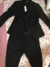 名流都会职业装女装套装长袖小西装女士正装工作西服面试 黑色西装+裤子+衬衫（一粒扣） XL（110-120斤） 实拍图