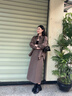 對白【杜鵑同款】氣質(zhì)軟毛呢襯衫套裝女2025冬新款外套半裙兩件套 棕咖色 S 曬單實(shí)拍圖