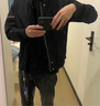 羅蒙（ROMON）外套男士春秋季新款寬松高級感棒球服褂子飛行員休閑夾克百搭上衣 黑色 M 曬單實拍圖