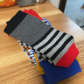 革斤威新款男士高筒長(cháng)筒五指襪細條紋休閑商務(wù)精英運動(dòng)五指襪分趾襪 五指條紋高筒4雙裝 曬單實(shí)拍圖