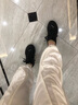 達芙妮女鞋厚底休閑運動(dòng)鞋顯高顯瘦老爹鞋女4622607090 黑色（絨里）35 曬單實(shí)拍圖