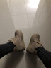 縈妃公主（YINGFEIPRINCESS）品牌短靴女真皮內(nèi)增高秋冬新款松糕厚底網(wǎng)紅大小碼百搭休閑馬丁靴 駝色經(jīng)典款 36 曬單實(shí)拍圖