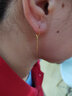 百泰首飾（BATAR JEWELLERY）生日禮物黃金耳飾女足金999圓筒長(cháng)線(xiàn)圓珠耳線(xiàn)5G圓筒金耳環(huán) 圓筒耳線(xiàn)【約0.65g】 曬單實(shí)拍圖