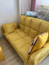 可米熊 懒人沙发踏踏米简易可折叠小户型沙发床网红款卧室阳台小沙发 黄色（两个抱枕） 实拍图