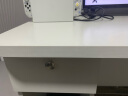百客乐 电脑桌台式书桌书柜组合转角书桌学习桌带书架写字桌子-KLSZ2 正白色 B款1.4m加厚全封边 实拍图