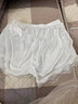 哆溫宓安全褲女夏季寬松打底褲冰絲薄款防走光褲蕾絲平角褲外穿保險褲  A款（黑+白） M （80-110斤） 曬單實(shí)拍圖