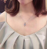沉魚(yú)落雁（ARFISH）丘比特項(xiàng)鏈女士時(shí)尚鎖骨鏈吊墜七夕情人節(jié)禮物送女友老婆生日實(shí)用 丘比特之箭項(xiàng)鏈—鑲嵌愛(ài)情托帕石 曬單實(shí)拍圖
