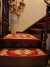 阿弥达 楼梯垫踏步垫免胶自贴旋转实木长方形楼梯脚垫可定制楼梯垫 165酒红 90cm正方形：免胶自吸 实拍图