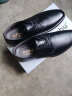 讴步（oubu）英伦牛皮商务休闲皮鞋男婚鞋正装工作皮鞋 黑色-四季款 44 实拍图