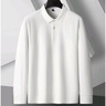 南極人長(cháng)袖t恤男秋季翻領(lǐng)純色打底衫爸爸T恤男士潮流上衣秋裝polo領(lǐng)衣服 曬單實(shí)拍圖