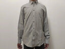 Navigare意大利小帆船純棉襯衫男長(cháng)袖秋冬磨毛寸衫尖領(lǐng)商務(wù)通勤凈色襯衣 大地暖灰 M /39 曬單實(shí)拍圖