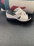 啄木鳥(niǎo)品牌坡跟涼拖鞋女2025新款夏季外穿高端大氣外出高顏值厚底皮拖鞋 白色 37 曬單實(shí)拍圖