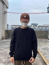 羅蒙衛衣男春秋季潮牌復古拼接款寬松大碼重磅圓領(lǐng)外套休閑運動(dòng)上衣 385黑色 XL 曬單實(shí)拍圖
