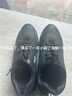 啄木鳥(niǎo)男鞋防水防滑鞋潮鞋秋冬季新款休閑鞋軟底跑步鞋黑色皮面運動(dòng)鞋男 A803黑色 41 曬單實(shí)拍圖