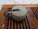 一茗金砂 宜興名家紫砂壺泡茶壺國助工董開(kāi)生全手工原礦砂皮青230CC石鼓壺 曬單實(shí)拍圖