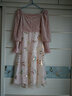 flowerscoming2024新款絲絨拼接蕾絲中長(cháng)款公主裙女網(wǎng)紗蝴蝶繡花珠片連衣裙修身 粉色 L 曬單實(shí)拍圖