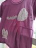 啄木鳥(niǎo)純棉中年母親裝繡花短袖t恤女大碼2026夏新款潮韓版寬松女士上 紫色 L 曬單實(shí)拍圖