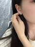 老鳳祥海洋之心足銀耳釘女生耳環(huán)時(shí)尚耳飾品七夕情人節(jié)禮物送女友老婆 海洋之心耳釘-京速達(dá) 曬單實(shí)拍圖