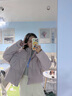 DXOT做工絕絕子百搭今年流行冬裝棉服女小個子短款軟糯甜美可愛棉衣女 紫色 M 曬單實拍圖