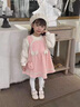 G.duck嬰兒童裝時(shí)髦女寶寶春裝洋氣套裝2025新款女童春秋衣服裙子三件套 粉紅色 120 cm 曬單實(shí)拍圖