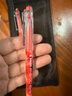 百樂（PILOT） P500考試專用中性筆0.5mm學(xué)生水性筆簽字刷題紅藍(lán)黑色盒裝學(xué)霸高考文具 3支紅色 曬單實(shí)拍圖
