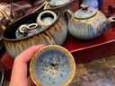 井瓷景德鎮天目釉功夫茶具整套裝高端茶杯送長(cháng)輩領(lǐng)導客戶(hù)老師喬遷禮物 天目釉拉絲側把壺套組 1頭 曬單實(shí)拍圖