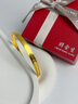 周金生S999銀手鐲女鍍金足銀開(kāi)口碎碎冰手環(huán)送女朋友老婆七夕情人節(jié)禮物 貓眼手鐲·可調(diào)節(jié)【禮盒禮袋】 約18g 曬單實(shí)拍圖