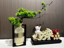 紅笙八方來(lái)財招財貓擺件店鋪開(kāi)業(yè)禮品辦公室客廳玄關(guān)高檔裝飾喬遷禮物 f066-八方來(lái)財+迎客松花瓶 套裝包含花束 曬單實(shí)拍圖