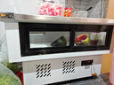 英航冰粥展示柜擺攤小型四果湯清補涼冰粉保鮮柜串串水果撈商用臺式冷藏展示柜三輪車(chē)擺攤冷柜擺攤冰箱 平口款-上開(kāi)門(mén)-12盒（1.16長(cháng)） 曬單實(shí)拍圖