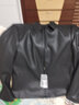 渡森虎真皮皮衣男頭層皮牛皮茄克冬季水貂毛領(lǐng)翻領(lǐng)皮衣羽絨內膽男裝外套 黑色常規款2065 XL (180) 曬單實(shí)拍圖
