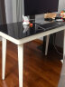凡社电脑桌台式 极简约北欧调节桌腿书桌学习桌办公家用玻璃桌子 实拍图