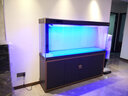 索一魚缸水族箱客廳大型隔斷輕奢家用智能玻璃底濾超白生態(tài)落地 紳士灰 靠墻款長180*寬40*缸高80/柜高80cm 曬單實拍圖