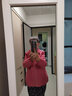 女夢(mèng)雨情純棉短外套女春秋新款中年女裝時(shí)尚休閑可脫卸帽長(cháng)袖上衣40-50歲 皮紅色 2XL 建議130-145斤 曬單實(shí)拍圖